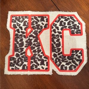 NEW Kansas City Chiefs Shirt Size Fabric Patch